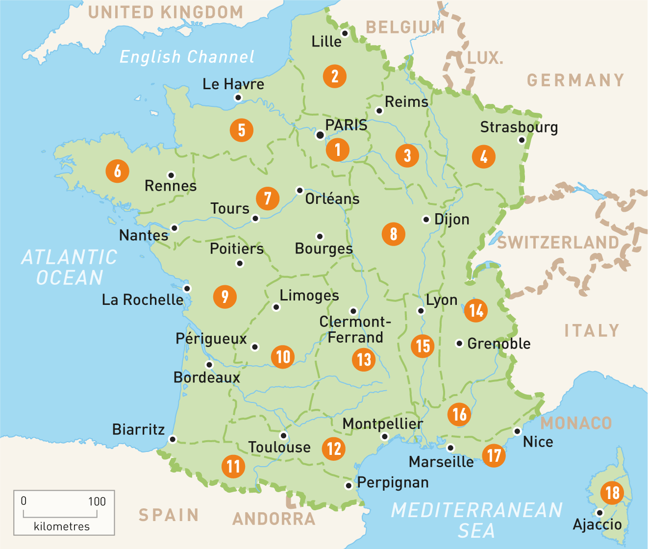 tourist areas of france